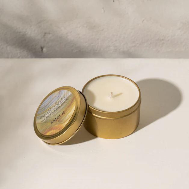 Inartisan Hand Poured Soy Candle in Travel Tin-Brass