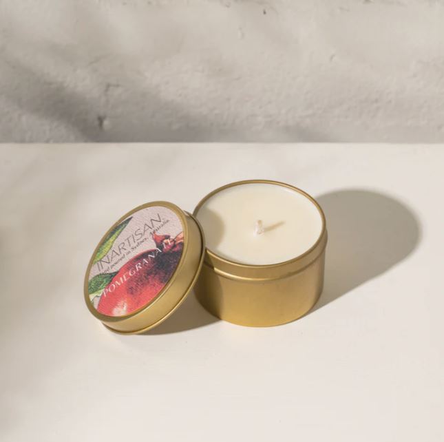 Inartisan Hand Poured Soy Candle in Travel Tin-Brass