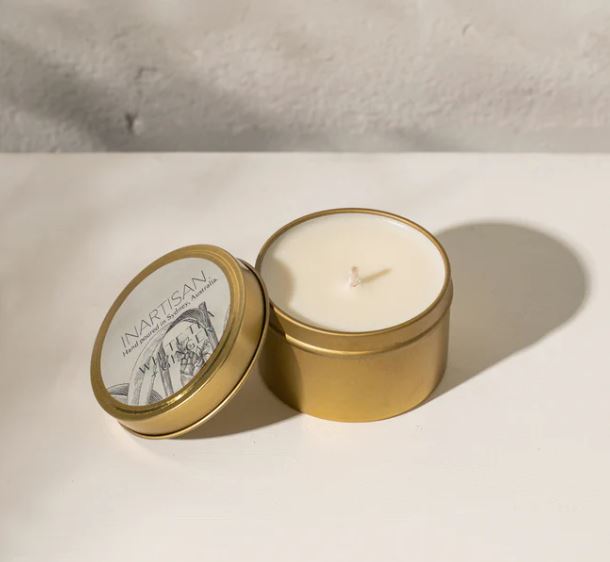 Inartisan Hand Poured Soy Candle in Travel Tin-Brass