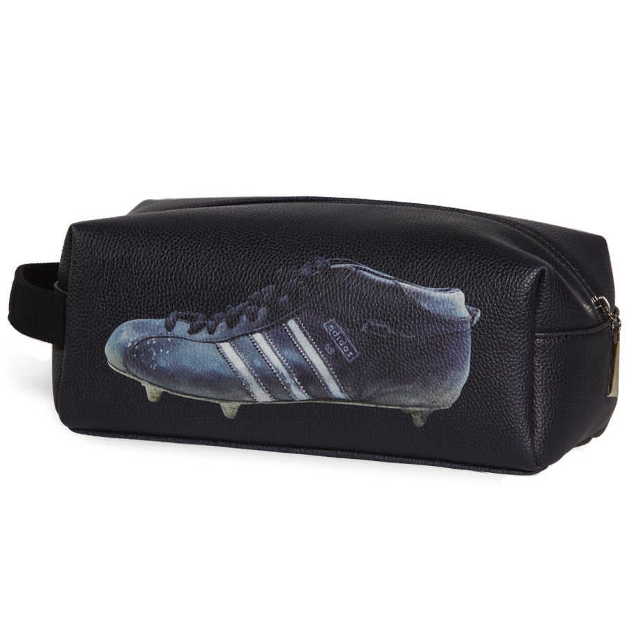 Sporting Nation Men's Wash Bag - Three Stripes Football Boot Avail in Black or White