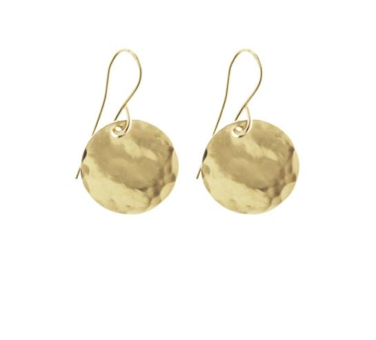 Misuzi Classic Hammered Earrings-Gold, SS and Rose Gold