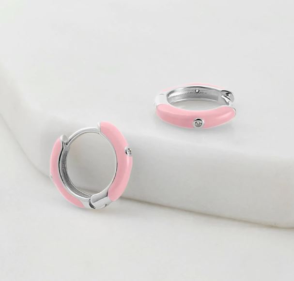 Zafino Brighton Earrings - Silver Pink
