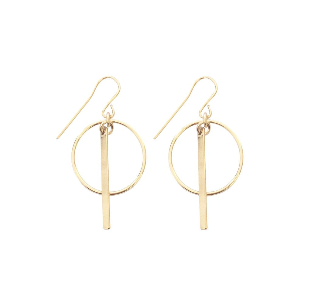 Misuzi Ring & Bar Earrings SS or Gold