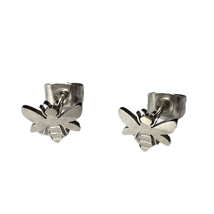 Bee Earring Studs- Silver & Gold