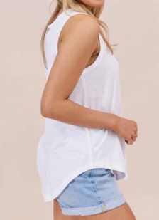 Jovie Ava Singlet -White