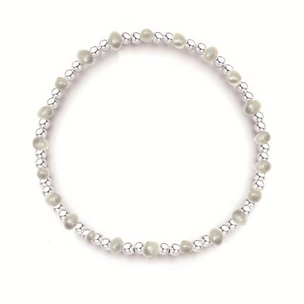 Stone & Silver - SS Pearl Ball Bracelet