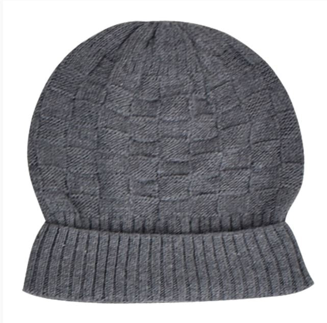 Wool blend Knitted Beanie - Weave Pattern