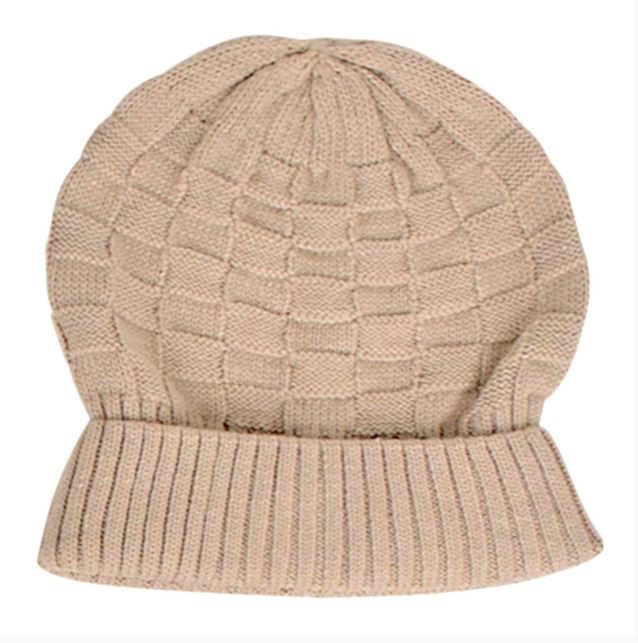 Wool blend Knitted Beanie - Weave Pattern