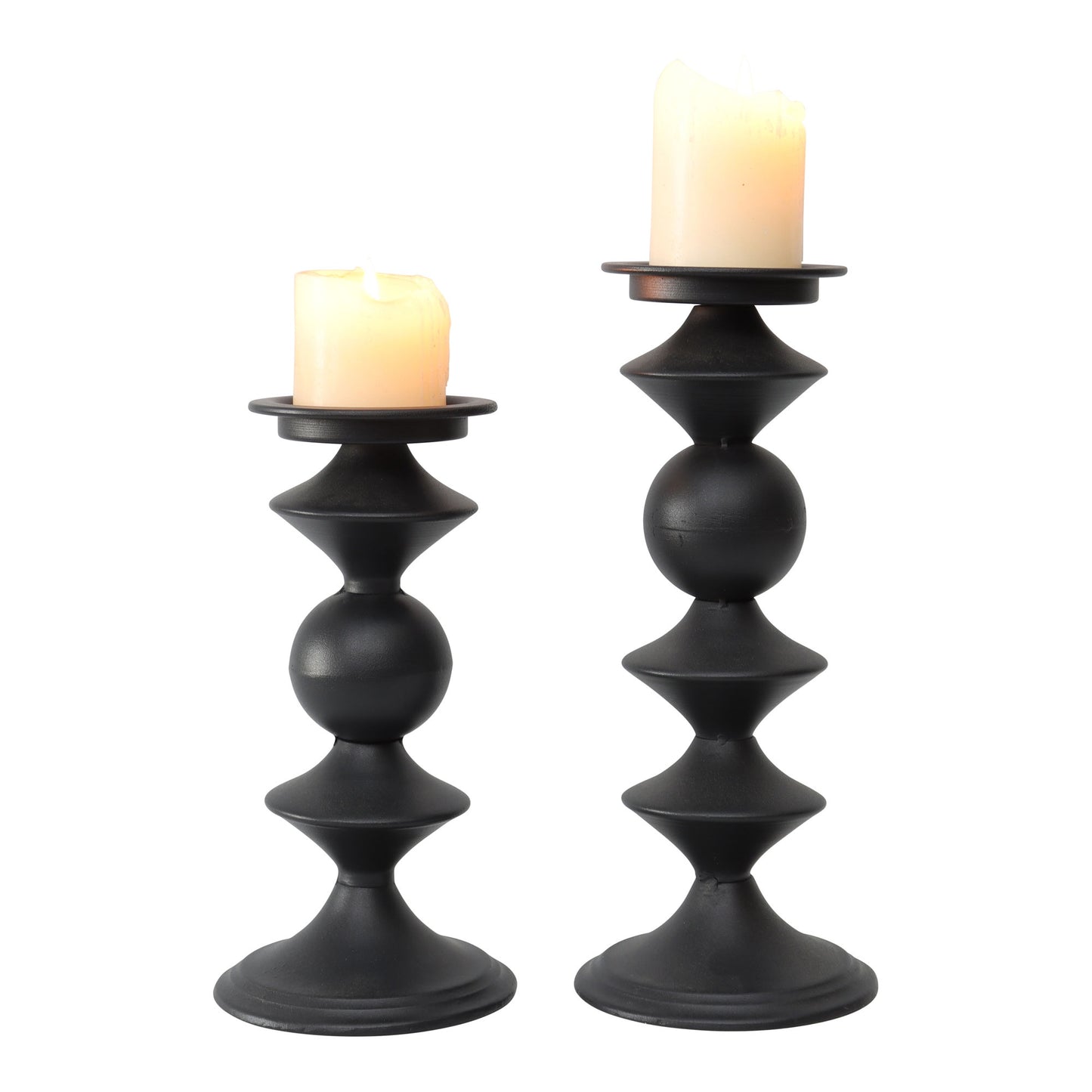 Black Geo Candleholders small & large