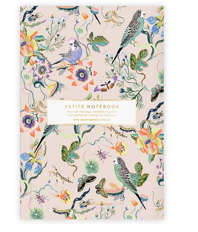 Bespoke Petite Notebook - Budgerigars (Lined)