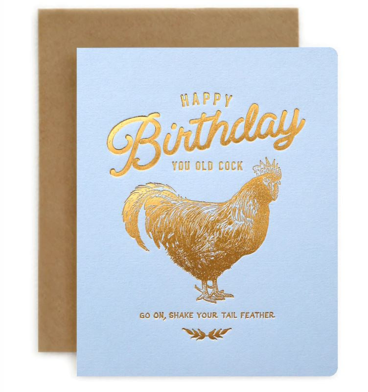 Bespoke Greeting Card -Old Cock