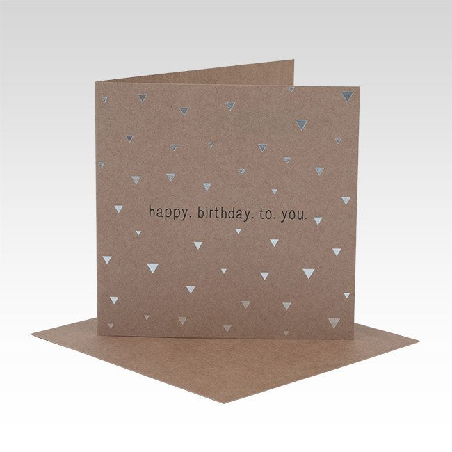 Rhicreative Greeting Card - Silver Birthday Triangles
