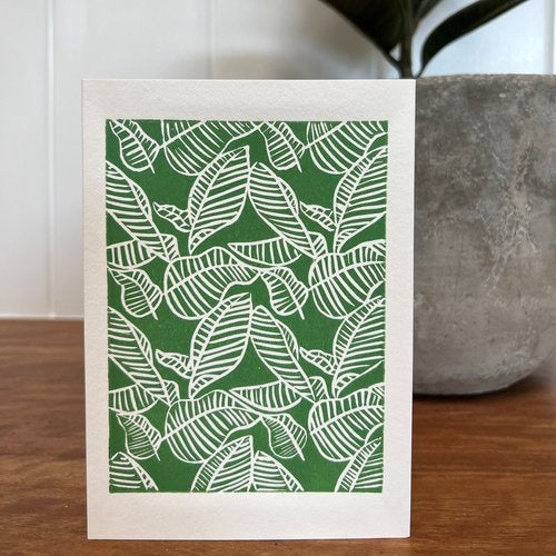 Yuile Street Greeting Card - Green Leaf