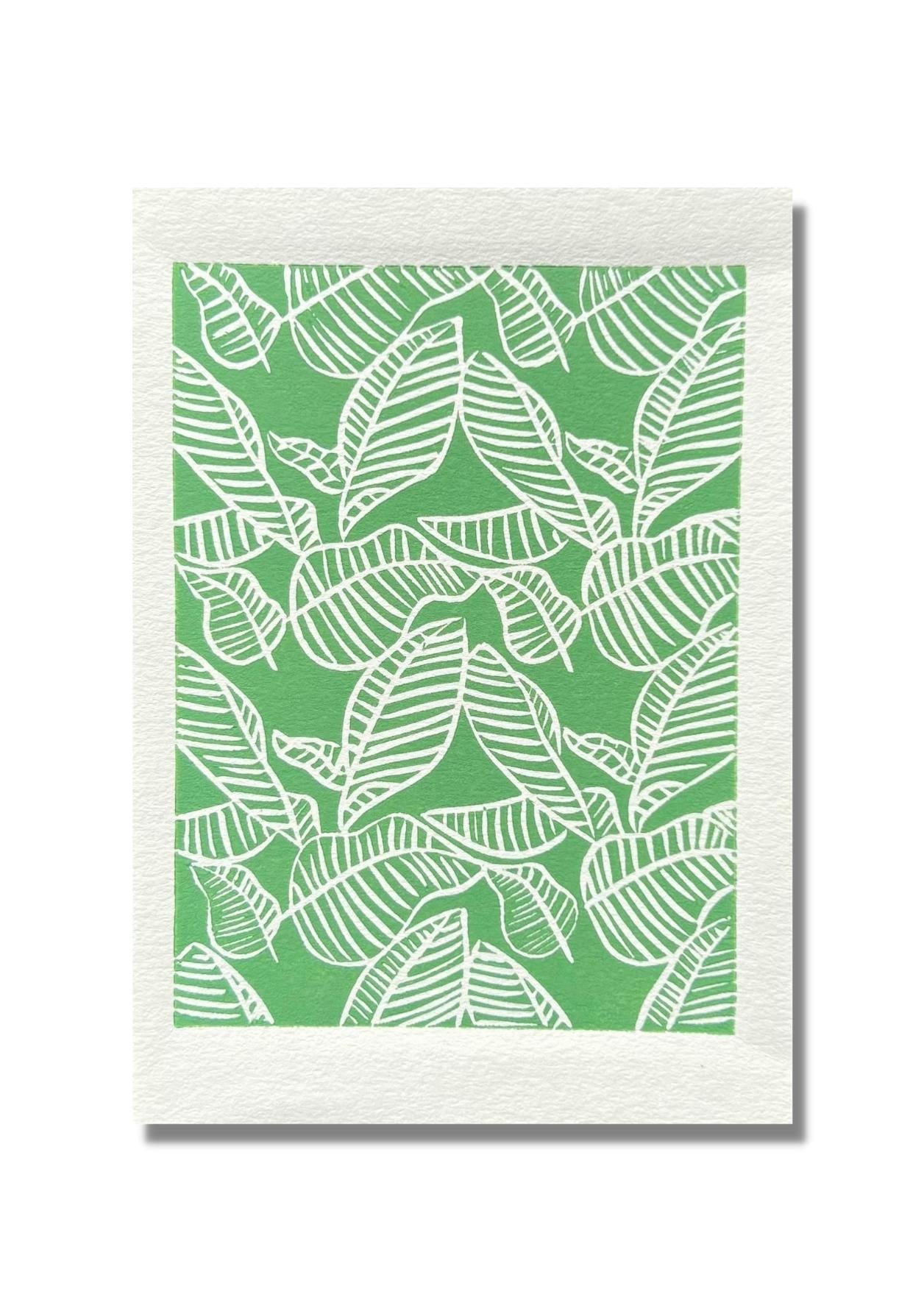 Yuile Street Greeting Card - Green Leaf