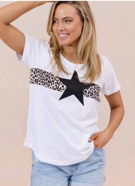Jovie Summit Tee -White with Star