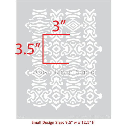 Adisa Tribal Furniture Stencil-Royal Design Studio