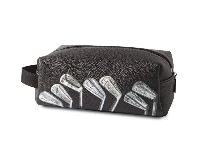 Sporting Nation Men's Wash Bag - Vintage Signature Golf Clubs Wash Bag Black
