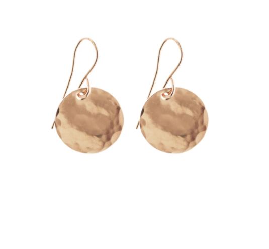 Misuzi Classic Hammered Earrings-Gold, SS and Rose Gold