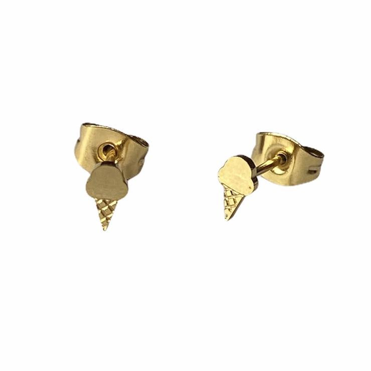 Icecream Earring Studs - Silver Or Gold