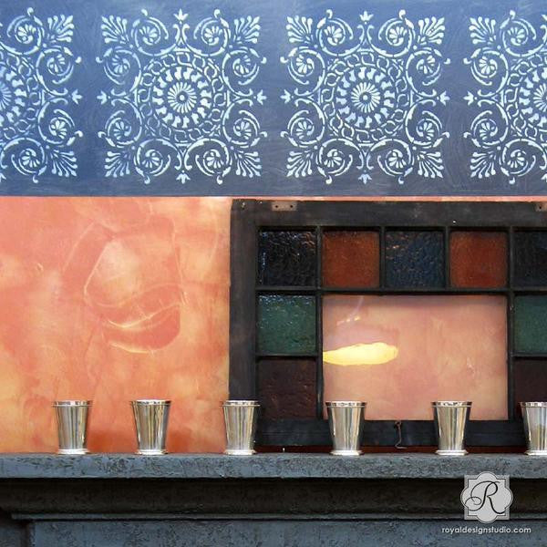 Palermo Tile Craft Stencil-Royal Design Studio