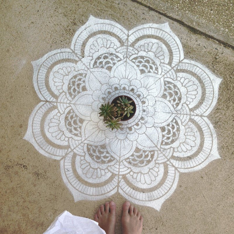 Flower Mandala Stencil