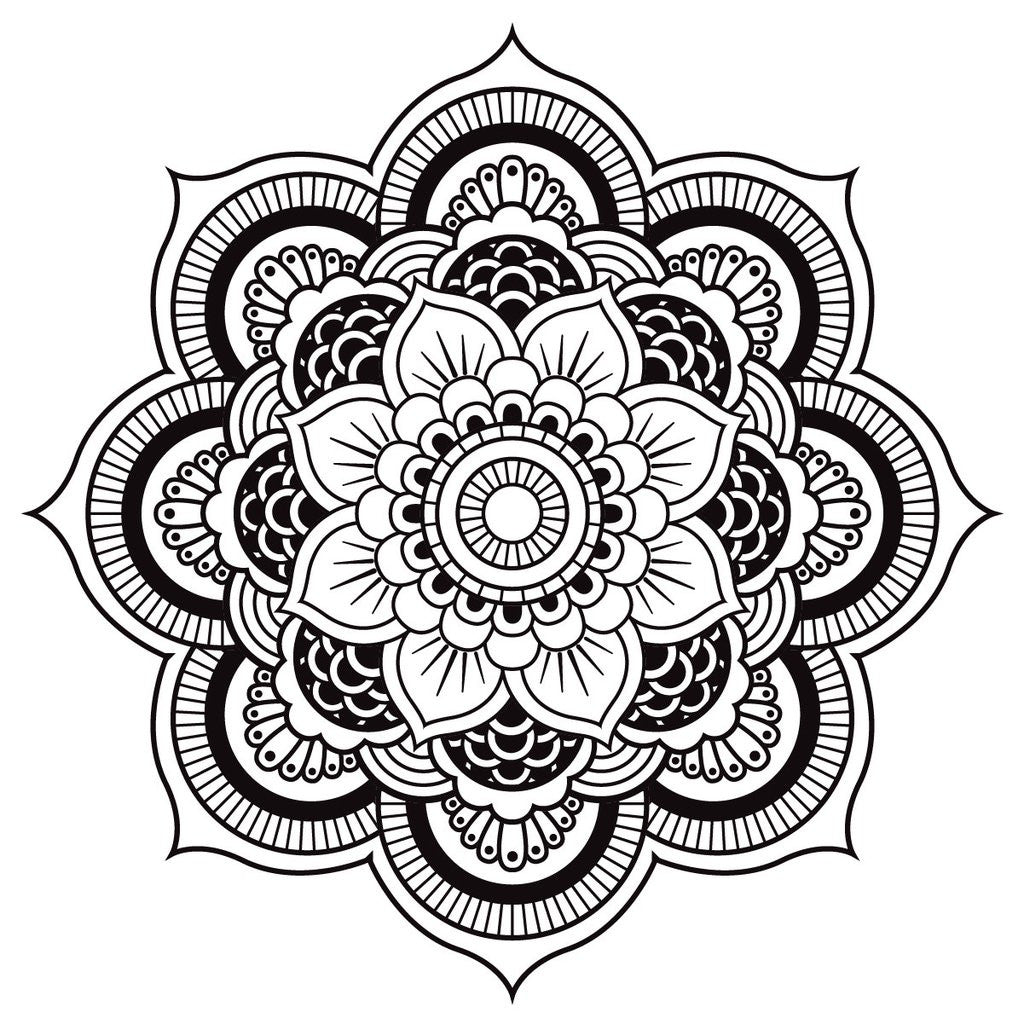 Flower Mandala Stencil