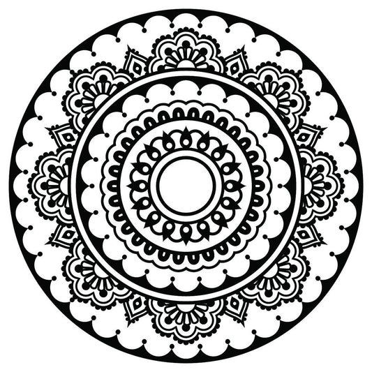 Happiness Mandala Stencil