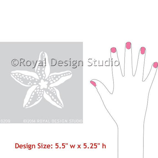 Starfish Wall Stencil -Royal Design Studio