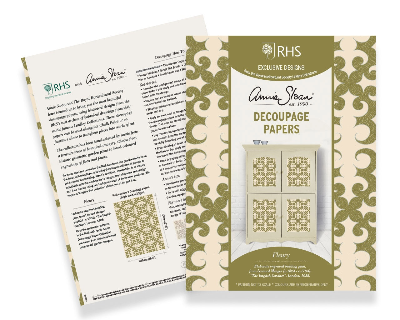 Annie Sloan RHS DECOUPAGE PAPER FLEURY