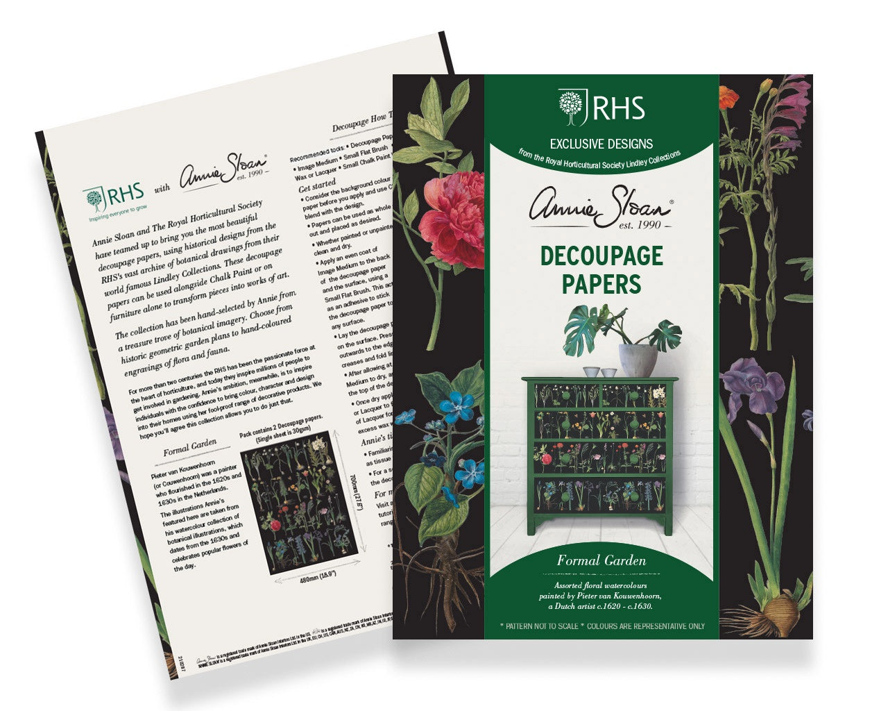 Annie Sloan RHS DECOUPAGE PAPER FORMAL GARDEN