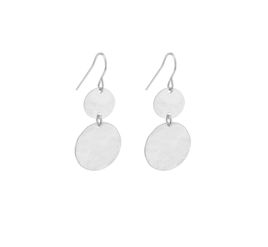 Misuzi Double Mini and Large Disc Earring - Gold, Silver, Rose Gold