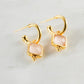Zafino Ava Earring Gold -Sapphire or Rose Quartz