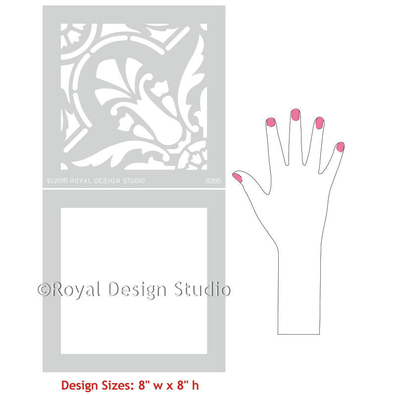 Majorca Tile Stencil- Royal Design Studio