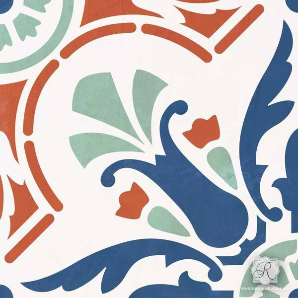Majorca Tile Stencil- Royal Design Studio
