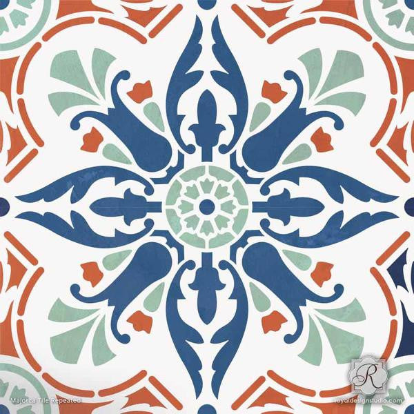 Majorca Tile Stencil- Royal Design Studio