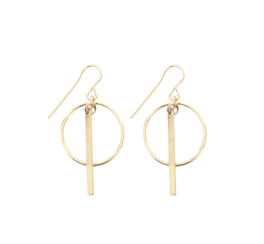 Misuzi Ring & Bar Earrings SS or Gold