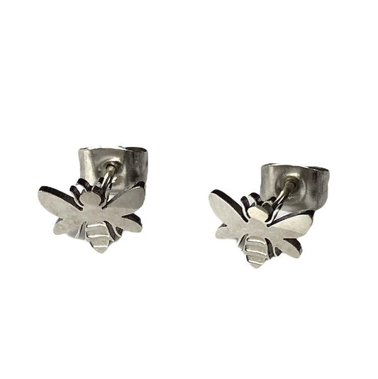 Bee Earring Studs- Silver & Gold