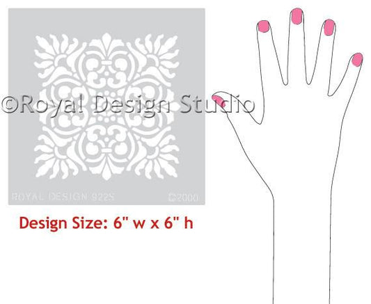 Sicilia Tile Craft Stencil - Royal Design Studio