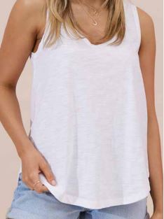 Jovie Ava Singlet -White