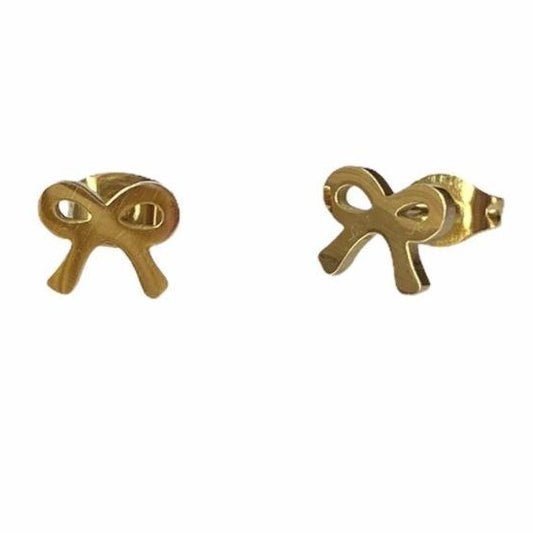 Bow Earring Studs - Silver or Gold