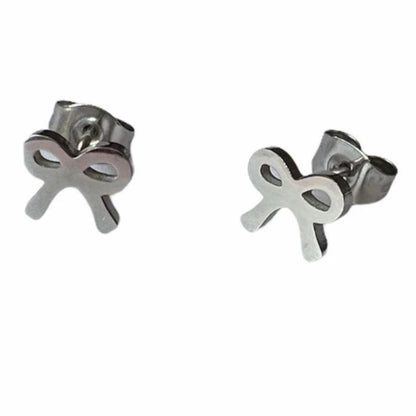 Bow Earring Studs - Silver or Gold