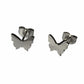 Butterfly Earring Studs - Silver & Gold