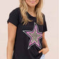 Jovie Dreamer Tee - Black/Multi Leopard Star