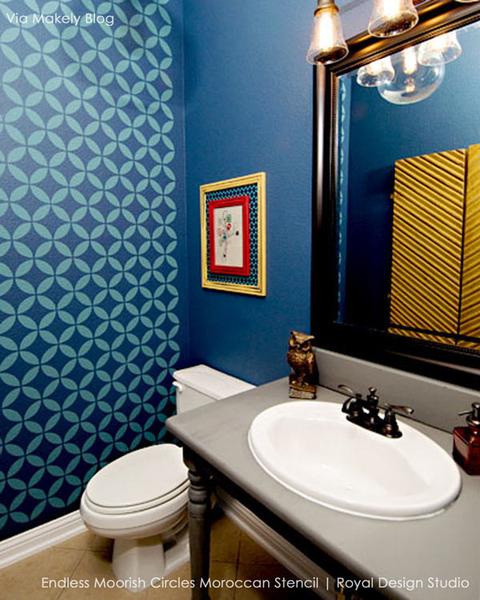 Endless Moorish Circles Small - Royal Stencil Design Studio