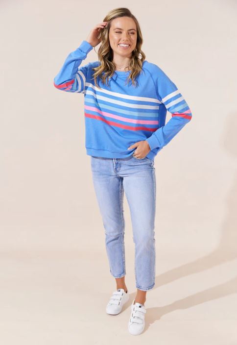 Jovie Forever Sweater - Blue/Stripes
