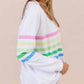 Jovie Forever Sweater -White/Stripes