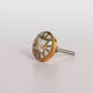 Round Mother of Pearl & Brass Knob