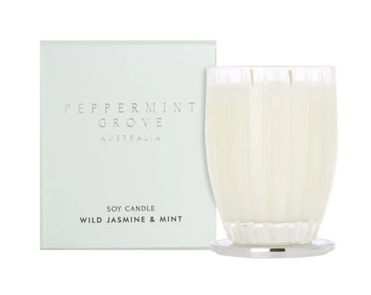 Peppermint Grove Wild Jasmine & Mint Soy Candles 370g & 60G