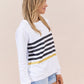 Jovie Bally Sweater -White/Stripes
