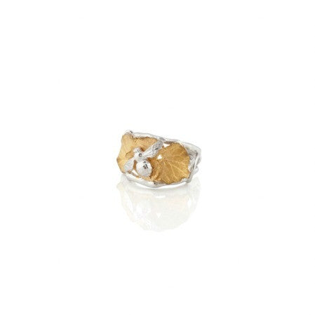 Collect Bowerbird Twig and Bee Ring - Silver/Gold